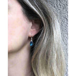 Ocean Earrings with Abalone & Sapphire by Lika Behar
