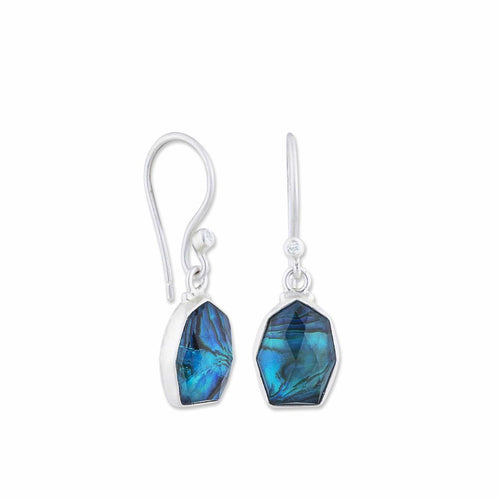 Ocean Earrings with Abalone & Sapphire by Lika Behar