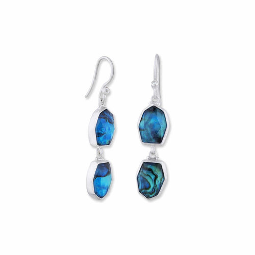 Ocean Earrings with Abalone & Sapphire by Lika Behar