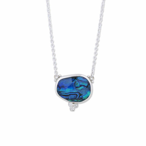 Ocean Necklace with Abalone & Sapphire by Lika Behar