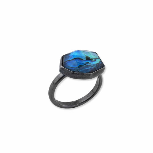 Ocean Ring with Abalone by Lika Behar