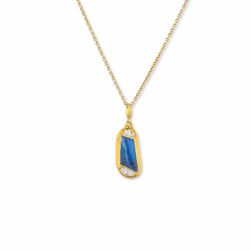 Ocean Maria Boulder Opal Pendant with Diamond by Lika Behar