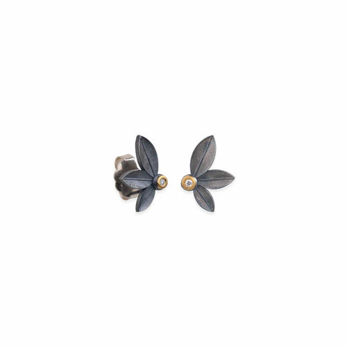 Ollle Gold Bezel Diamond, Oxidized Studs by Lika Behar
