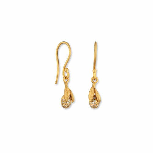 Ollie 22K Earrings, Diamond by Lika Behar