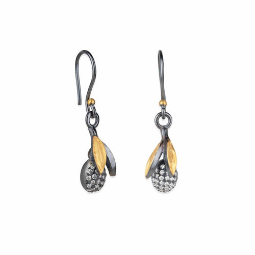 Ollie 24K&OXI Earrings, Diamond by Lika Behar