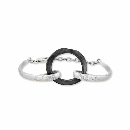 Orion Bracelet with Diamonds Silver & Oxidized by Lika Behar