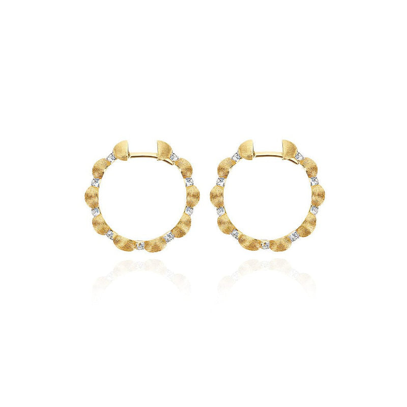 "DANCING ÉLITE" 18K Gold & Diamonds Hoop Earrings - OS7-589-Nanis-Renee Taylor Gallery