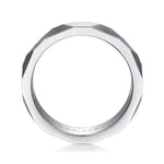 14K White Gold 6mm - Carved Men's Wedding Band in Satin Finish - MBH0221-60W4JJJ-Gabriel & Co.-Renee Taylor Gallery