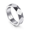 14K White Gold 6mm - Carved Men's Wedding Band in Satin Finish - MBH0221-60W4JJJ-Gabriel & Co.-Renee Taylor Gallery