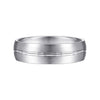 14K White Gold 6mm - Men's Wedding Band in Satin Finish - MBM0108-60W4JJJ-Gabriel & Co.-Renee Taylor Gallery