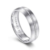 14K White Gold 6mm - Men's Wedding Band in Satin Finish - MBM0108-60W4JJJ-Gabriel & Co.-Renee Taylor Gallery