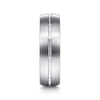14K White Gold 6mm - Men's Wedding Band in Satin Finish - MBM0108-60W4JJJ-Gabriel & Co.-Renee Taylor Gallery