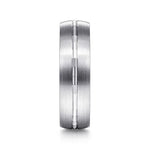 14K White Gold 6mm - Men's Wedding Band in Satin Finish - MBM0108-60W4JJJ-Gabriel & Co.-Renee Taylor Gallery