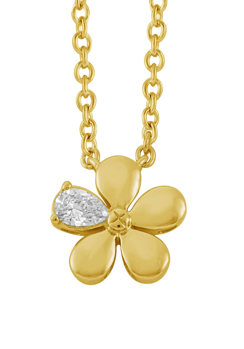 18K Yellow Gold and Diamond Pendant Necklace - P1215A-Paramount Gems-Renee Taylor Gallery