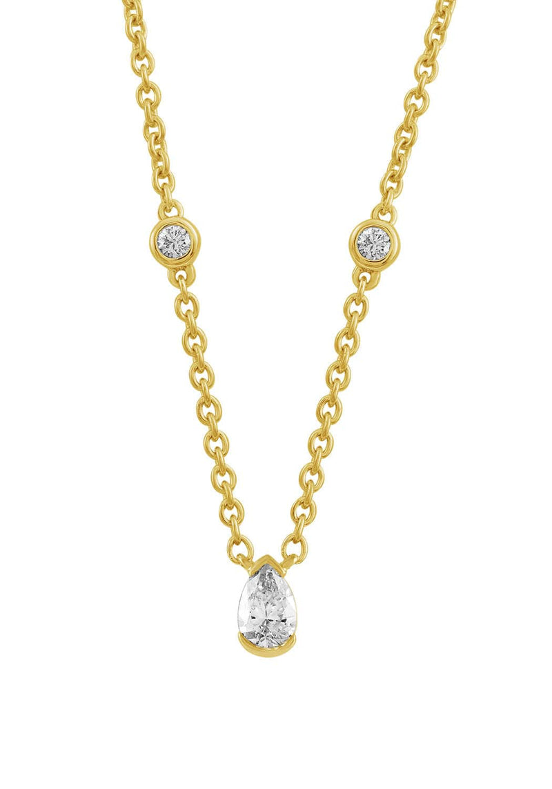 18K Yellow Gold and Diamond Pendant Necklace - P1216B-Paramount Gems-Renee Taylor Gallery