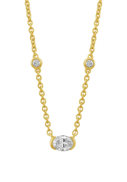 18K Yellow Gold and Diamond Pendant Necklace - P1216D-Paramount Gems-Renee Taylor Gallery