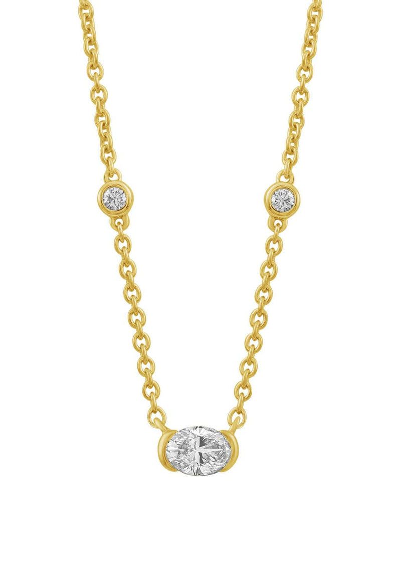 18K Yellow Gold and Diamond Pendant Necklace - P1216D-Paramount Gems-Renee Taylor Gallery