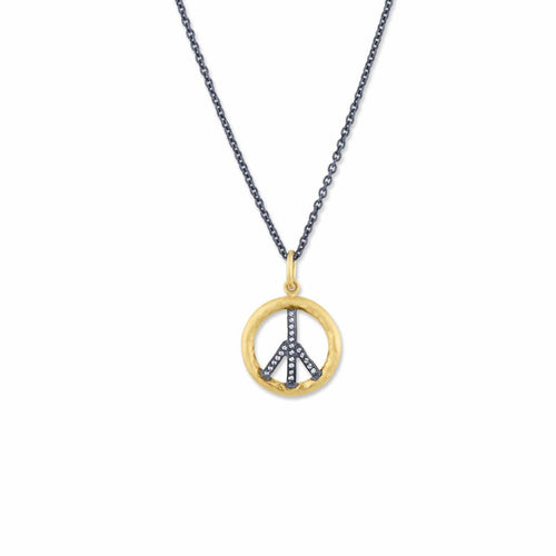 Peace Sign Pendant with Diamond by Lika Behar