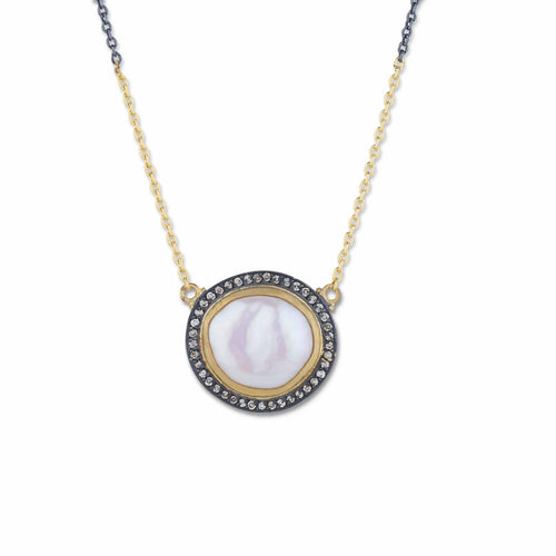 Pearlita Necklace with Diamond Cognac by Lika Behar
