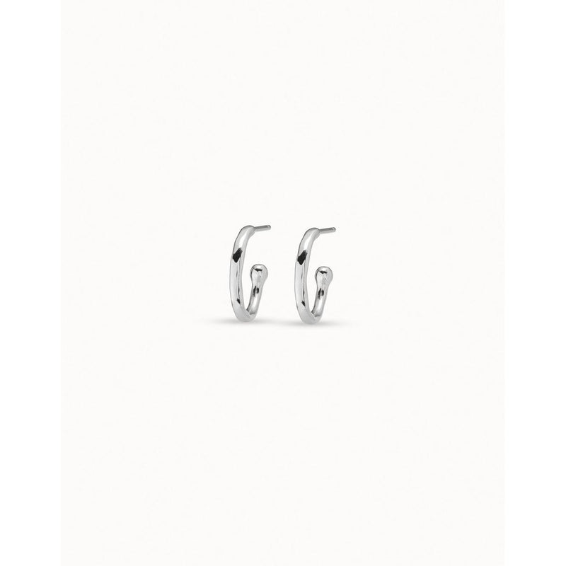 Silver Pick 1 Hoop Charm Earrings - PEN0700MTL0000U-UNO de 50-Renee Taylor Gallery