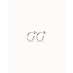 Silver Pick 1 Hoop Charm Earrings - PEN0700MTL0000U-UNO de 50-Renee Taylor Gallery