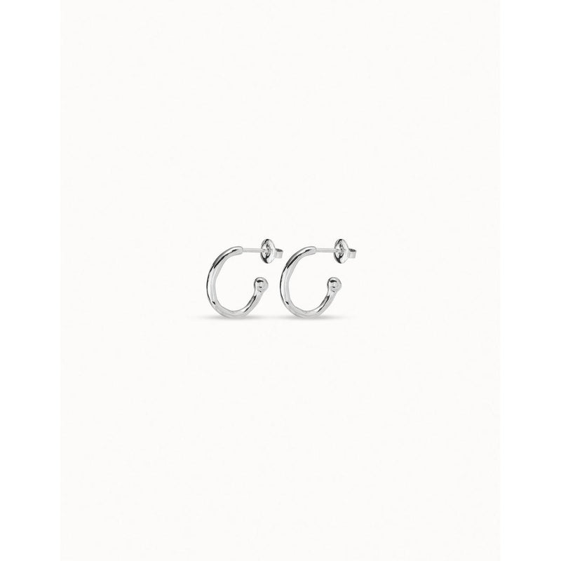 Silver Pick 1 Hoop Charm Earrings - PEN0700MTL0000U-UNO de 50-Renee Taylor Gallery