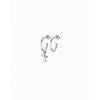 Silver Pick 1 Hoop Charm Earrings - PEN0700MTL0000U-UNO de 50-Renee Taylor Gallery