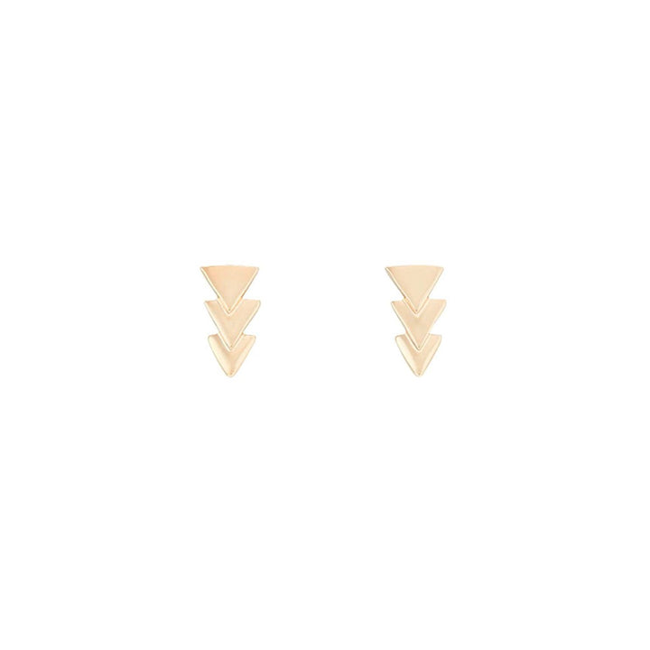 Triple Sense 18K Gold Plated Earrings - PEN0712ORO0000U-UNO de 50-Renee Taylor Gallery