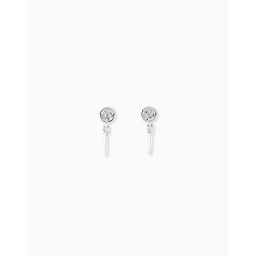 Sewn Sterling Silver Plated Earrings - PEN0746MTL0000U-UNO de 50-Renee Taylor Gallery