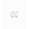 Sterling Silver Plated Flattened Banana Shaped Earrings - PEN0793MTL0000U-UNO de 50-Renee Taylor Gallery