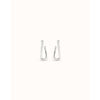 Sterling Silver Plated Link Shaped Earrings - PEN0795MTL0000U-UNO de 50-Renee Taylor Gallery