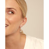 Sterling Silver Plated Link Shaped Earrings - PEN0795MTL0000U-UNO de 50-Renee Taylor Gallery