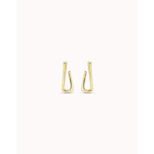 For U 18k gold Plated Link-Shaped Earrings - PEN0795ORO0000U-UNO de 50-Renee Taylor Gallery