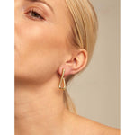 For U 18k gold Plated Link-Shaped Earrings - PEN0795ORO0000U-UNO de 50-Renee Taylor Gallery