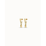 For U 18k gold Plated Link-Shaped Earrings - PEN0795ORO0000U-UNO de 50-Renee Taylor Gallery