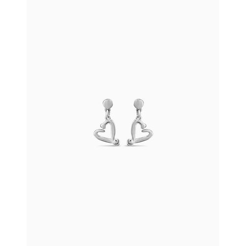 One Love Sterling Silver Plated Earrings - PEN0887MTL0000U-UNO de 50-Renee Taylor Gallery