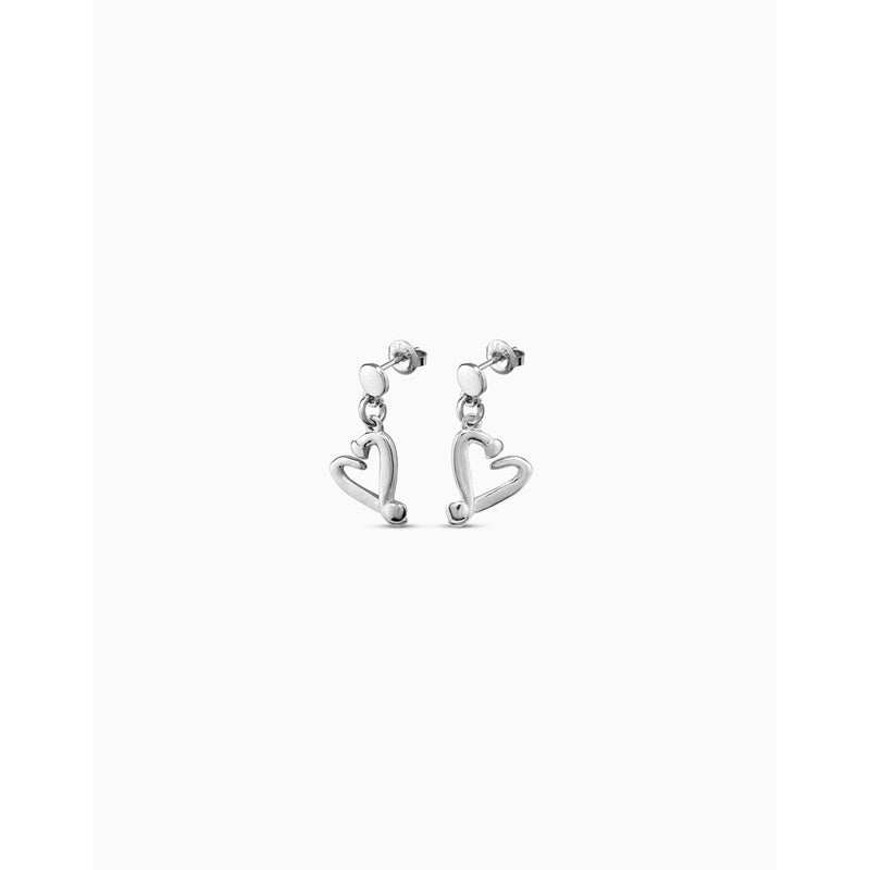One Love Sterling Silver Plated Earrings - PEN0887MTL0000U-UNO de 50-Renee Taylor Gallery