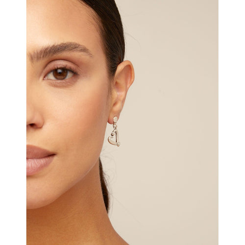 One Love Sterling Silver Plated Earrings - PEN0887MTL0000U-UNO de 50-Renee Taylor Gallery