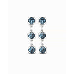 Sublime Sterling Silver Plated/Blue Earrings - PEN0912AZUMTL0U-UNO de 50-Renee Taylor Gallery