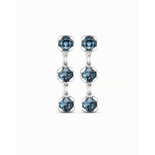Sublime Sterling Silver Plated/Blue Earrings - PEN0912AZUMTL0U-UNO de 50-Renee Taylor Gallery