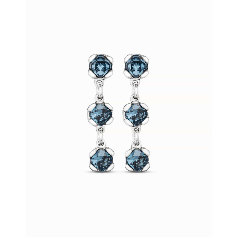 Sublime Sterling Silver Plated/Blue Earrings - PEN0912AZUMTL0U-UNO de 50-Renee Taylor Gallery