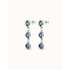 Sublime Sterling Silver Plated/Blue Earrings - PEN0912AZUMTL0U-UNO de 50-Renee Taylor Gallery