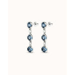 Sublime Sterling Silver Plated/Blue Earrings - PEN0912AZUMTL0U-UNO de 50-Renee Taylor Gallery