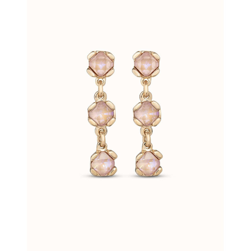 Sublime 18K Gold Plated Pink Earrings - PEN0912RSAORO0U-UNO de 50-Renee Taylor Gallery