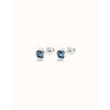 Aura Sterling Silver Plated Blue Earrings - PEN0913AZUMTL0U-UNO de 50-Renee Taylor Gallery