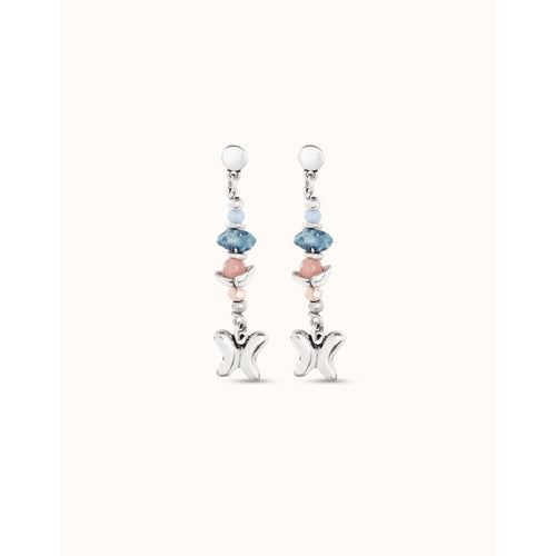 Silver Metamorphosis Butterfly Drop Earrings - PEN0924MCLMTL0U-UNO de 50-Renee Taylor Gallery