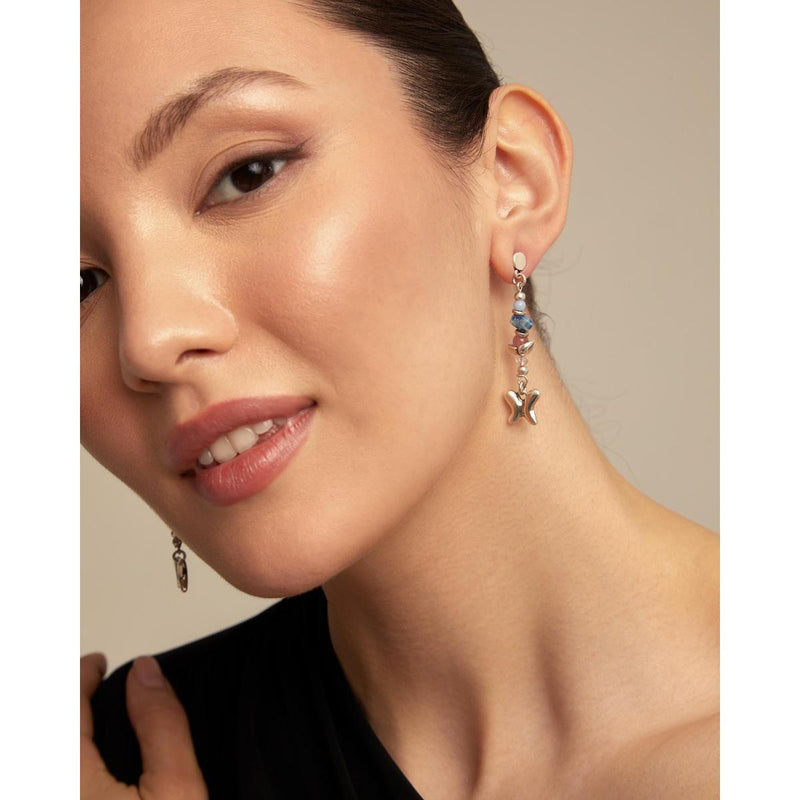 Silver Metamorphosis Butterfly Drop Earrings - PEN0924MCLMTL0U-UNO de 50-Renee Taylor Gallery