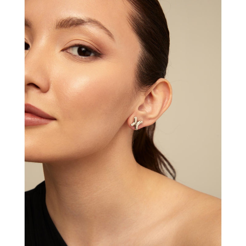 Butterfly Effect Sterling Silver Plated Earrings - PEN0926MTL0000U-UNO de 50-Renee Taylor Gallery