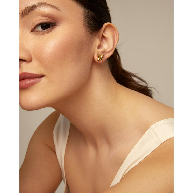 Butterfly Effect 18K Gold Plated Earrings - PEN0926ORO0000U-UNO de 50-Renee Taylor Gallery