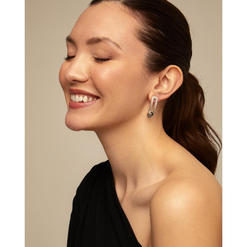 On My Own Sterling Silver Plated Earrings - PEN0928GRSMTL0U-UNO de 50-Renee Taylor Gallery
